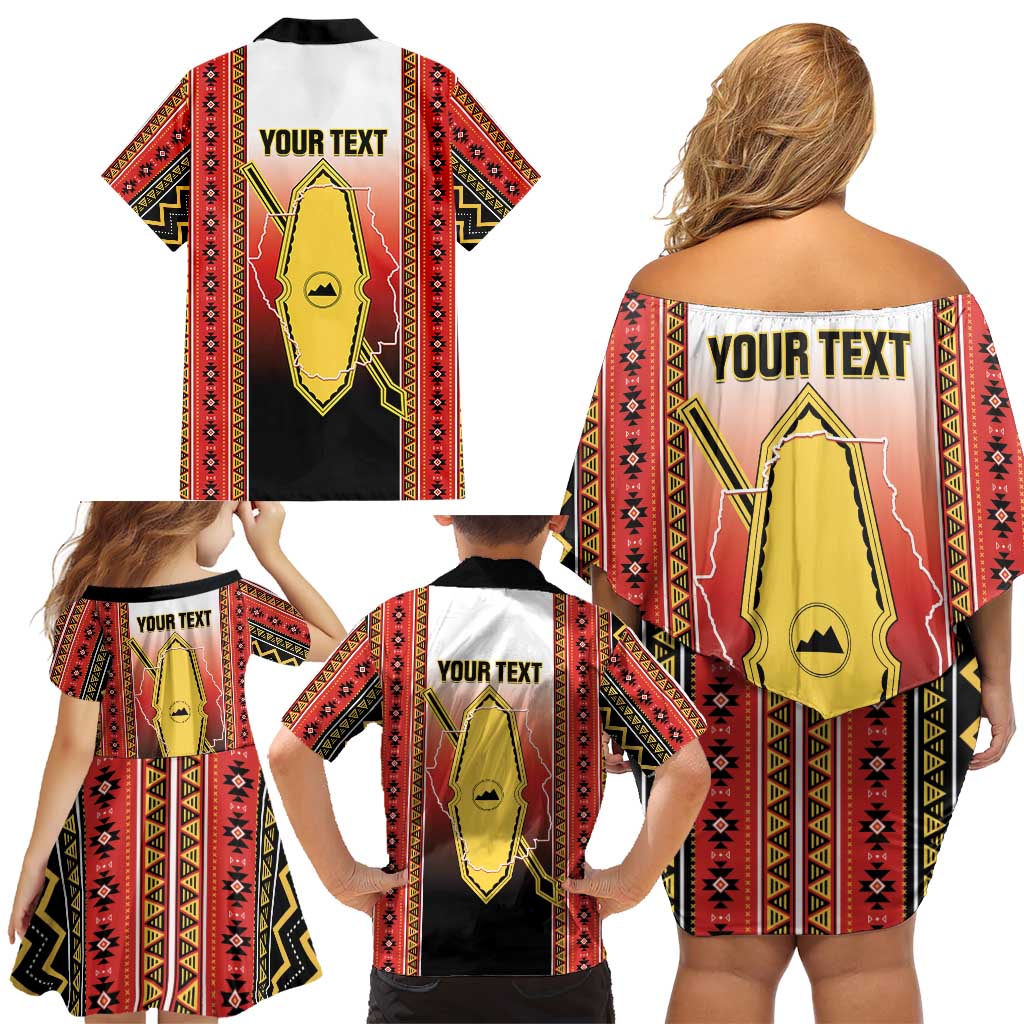 Personalised Bukidnon Philippines Family Matching Off Shoulder Short Dress and Hawaiian Shirt The Food Basket of Region X LT14 - Polynesian Pride