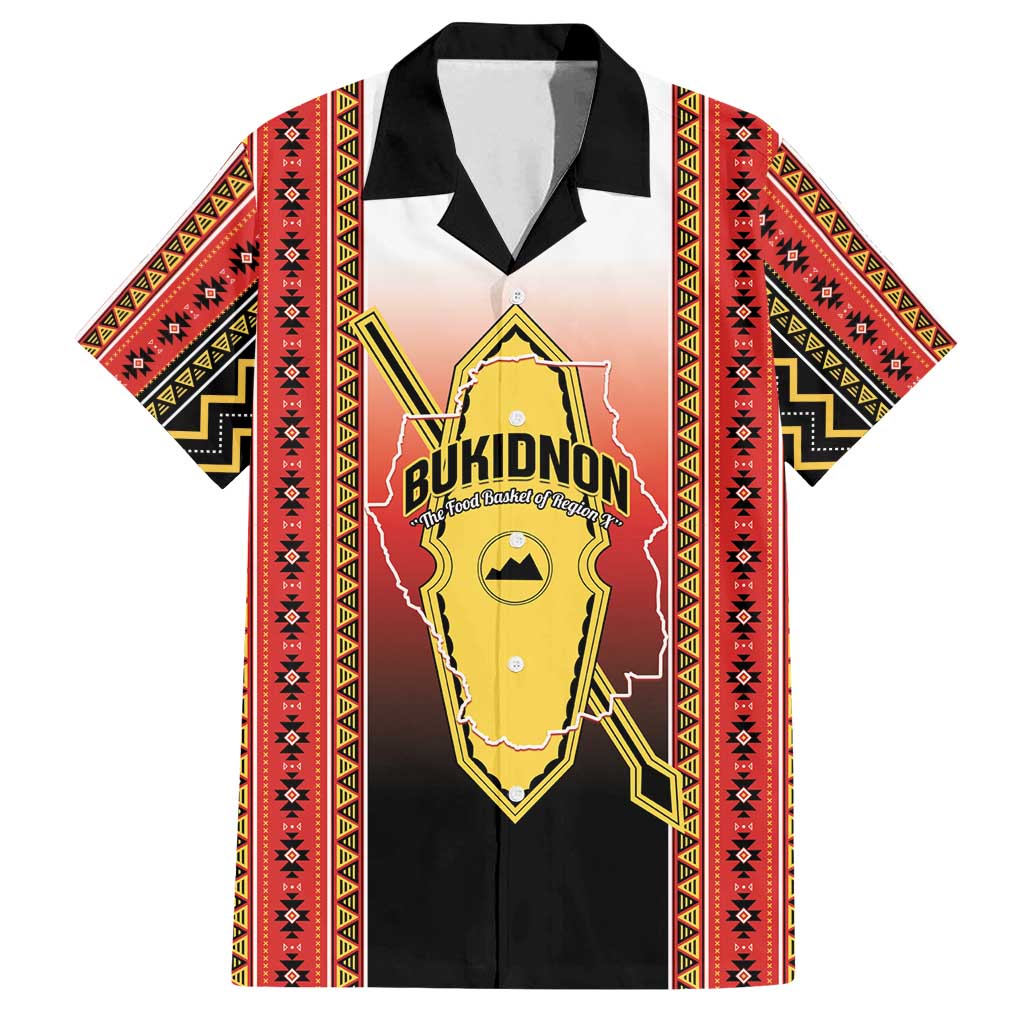Personalised Bukidnon Philippines Family Matching Off Shoulder Short Dress and Hawaiian Shirt The Food Basket of Region X LT14 Dad's Shirt - Short Sleeve Red - Polynesian Pride
