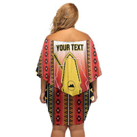 Personalised Bukidnon Philippines Family Matching Off Shoulder Short Dress and Hawaiian Shirt The Food Basket of Region X LT14 - Polynesian Pride