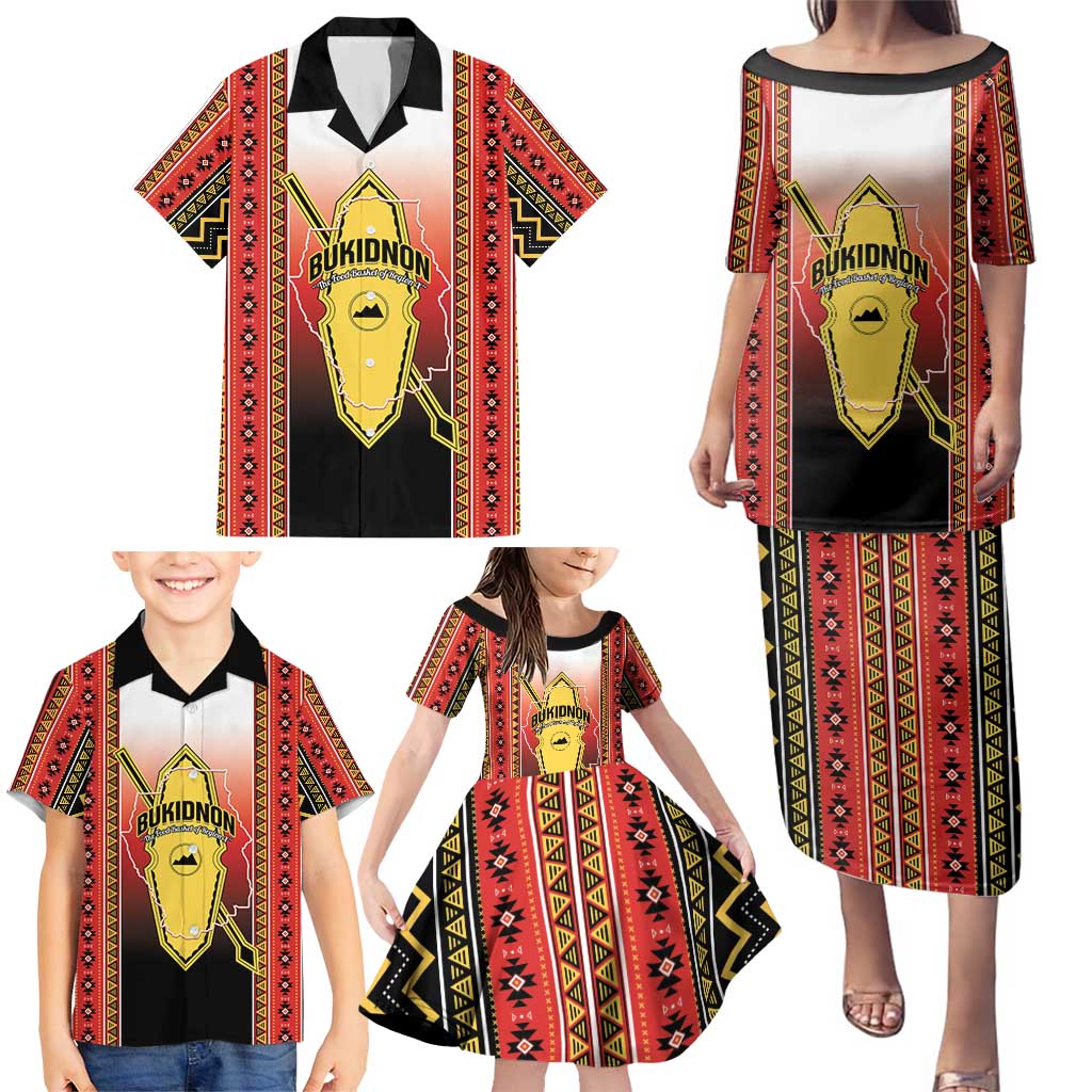 Personalised Bukidnon Philippines Family Matching Puletasi and Hawaiian Shirt The Food Basket of Region X LT14 - Polynesian Pride