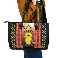 Personalised Bukidnon Philippines Leather Tote Bag The Food Basket of Region X LT14 - Polynesian Pride