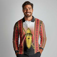 Personalised Bukidnon Philippines Long Sleeve Polo Shirt The Food Basket of Region X LT14 - Polynesian Pride