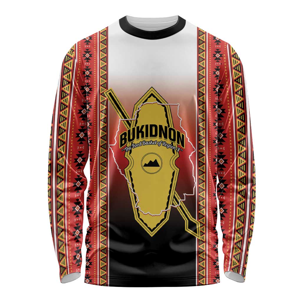 Personalised Bukidnon Philippines Long Sleeve Shirt The Food Basket of Region X LT14 Unisex Red - Polynesian Pride