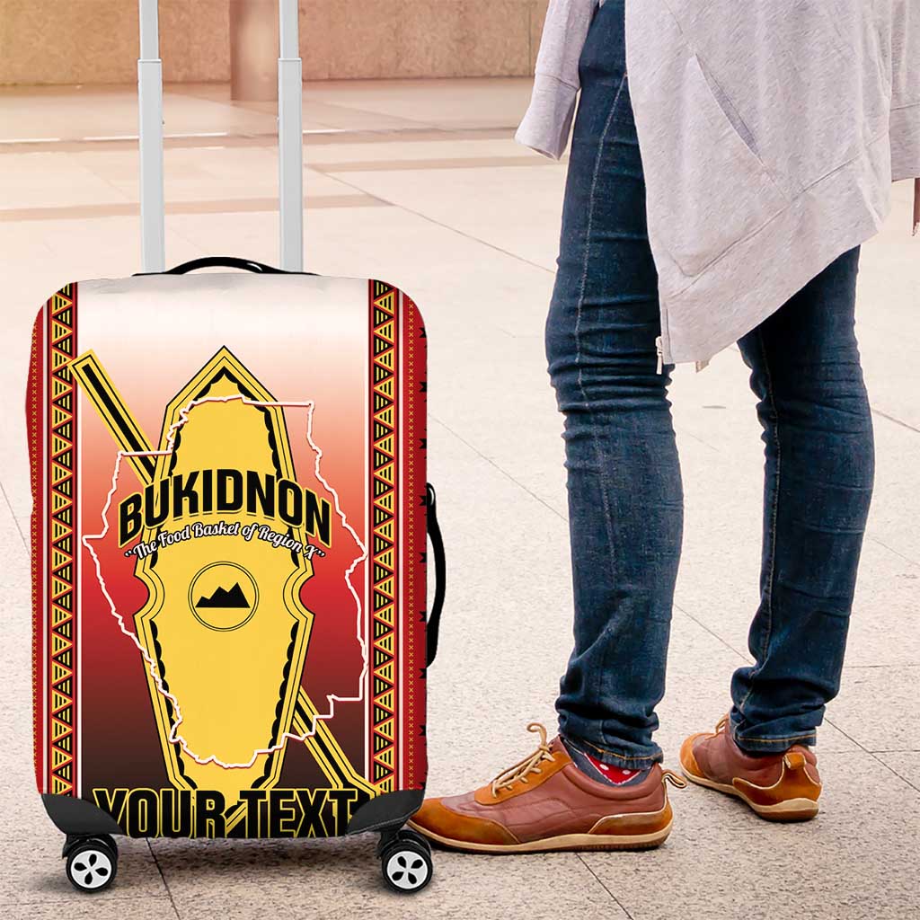 Personalised Bukidnon Philippines Luggage Cover The Food Basket of Region X LT14 Red - Polynesian Pride