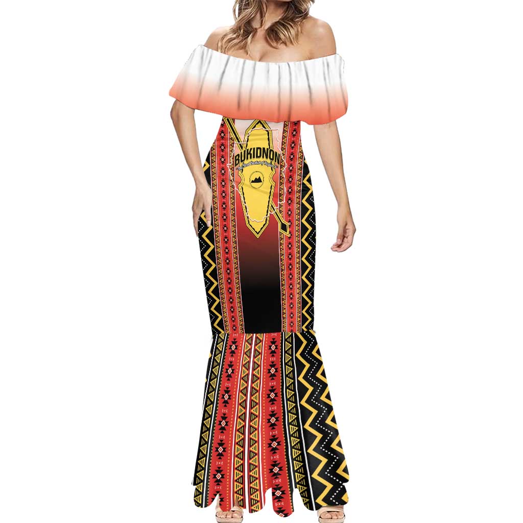 Personalised Bukidnon Philippines Mermaid Dress The Food Basket of Region X LT14 - Polynesian Pride