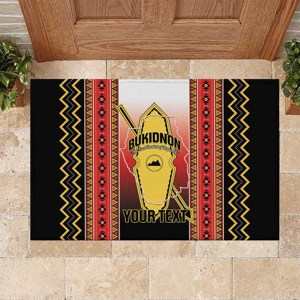 Personalised Bukidnon Philippines Rubber Doormat The Food Basket of Region X LT14 Red - Polynesian Pride