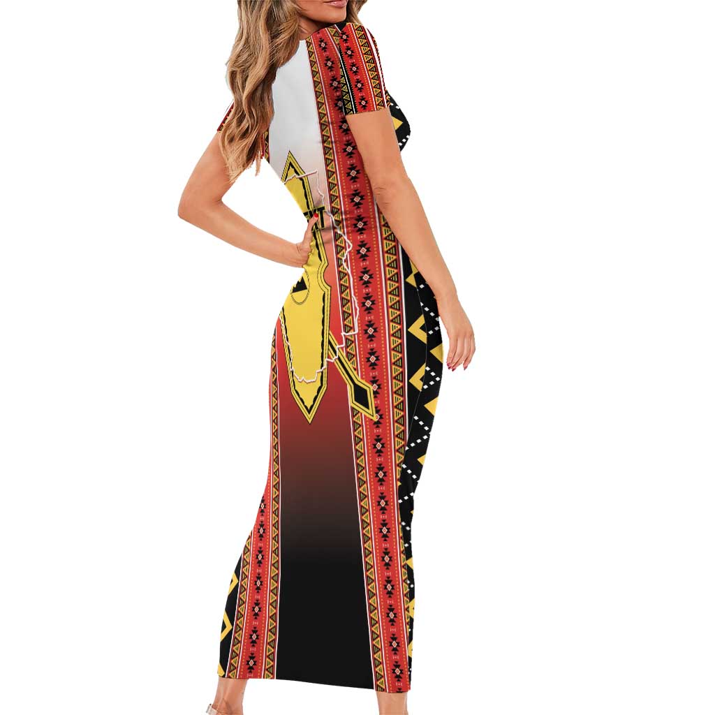 Personalised Bukidnon Philippines Short Sleeve Bodycon Dress The Food Basket of Region X LT14 - Polynesian Pride
