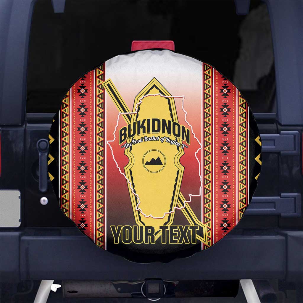 Personalised Bukidnon Philippines Spare Tire Cover The Food Basket of Region X LT14 No hole Red - Polynesian Pride