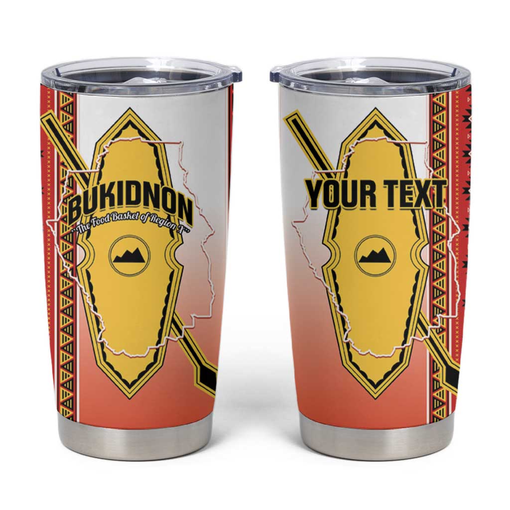 Personalised Bukidnon Philippines Tumbler Cup The Food Basket of Region X LT14 Red - Polynesian Pride