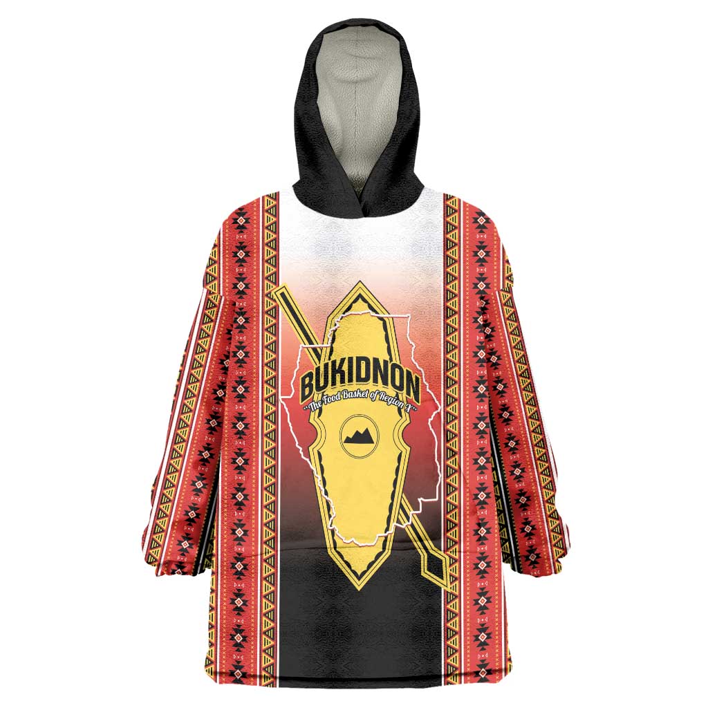 Personalised Bukidnon Philippines Wearable Blanket Hoodie The Food Basket of Region X LT14 One Size Red - Polynesian Pride
