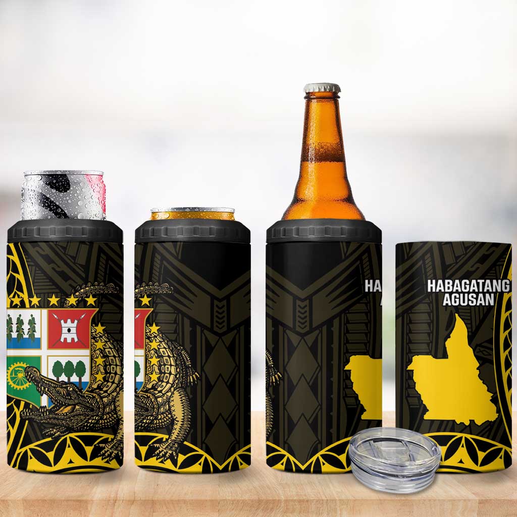 Agusan del Sur Philippines 4 in 1 Can Cooler Tumbler Habagatang Agusan Lolong LT14 - Polynesian Pride