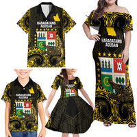 Agusan del Sur Philippines Family Matching Off Shoulder Maxi Dress and Hawaiian Shirt Habagatang Agusan Lolong LT14 - Polynesian Pride