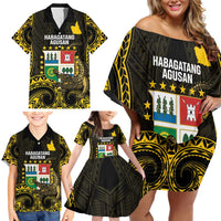 Agusan del Sur Philippines Family Matching Off Shoulder Short Dress and Hawaiian Shirt Habagatang Agusan Lolong LT14 - Polynesian Pride