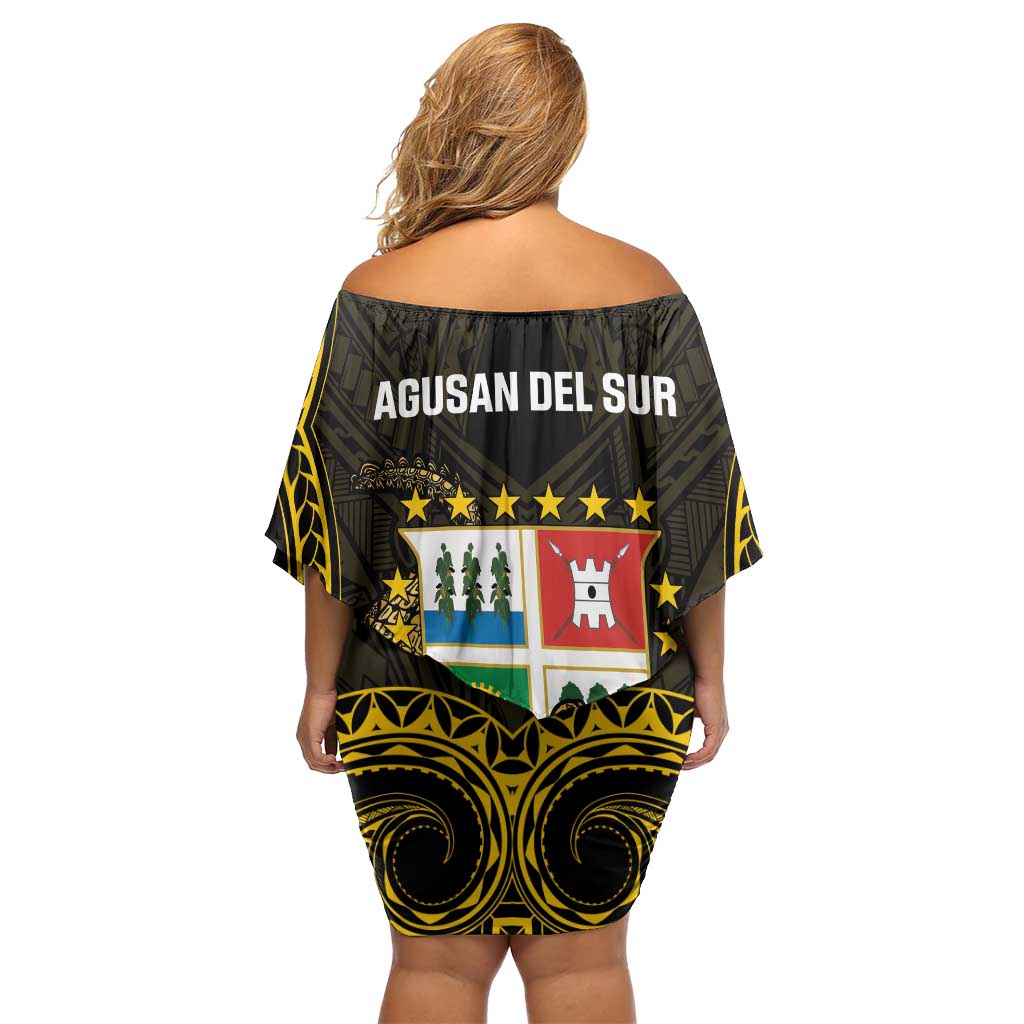 Agusan del Sur Philippines Family Matching Off Shoulder Short Dress and Hawaiian Shirt Habagatang Agusan Lolong LT14 - Polynesian Pride