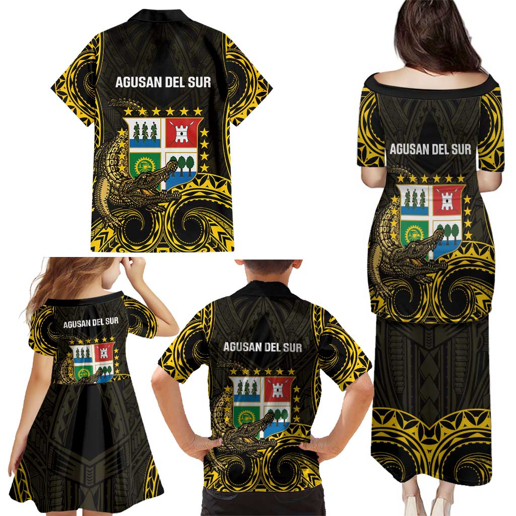 Agusan del Sur Philippines Family Matching Puletasi and Hawaiian Shirt Habagatang Agusan Lolong LT14 - Polynesian Pride
