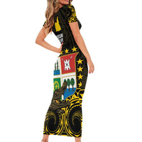 Agusan del Sur Philippines Family Matching Short Sleeve Bodycon Dress and Hawaiian Shirt Habagatang Agusan Lolong LT14 - Polynesian Pride