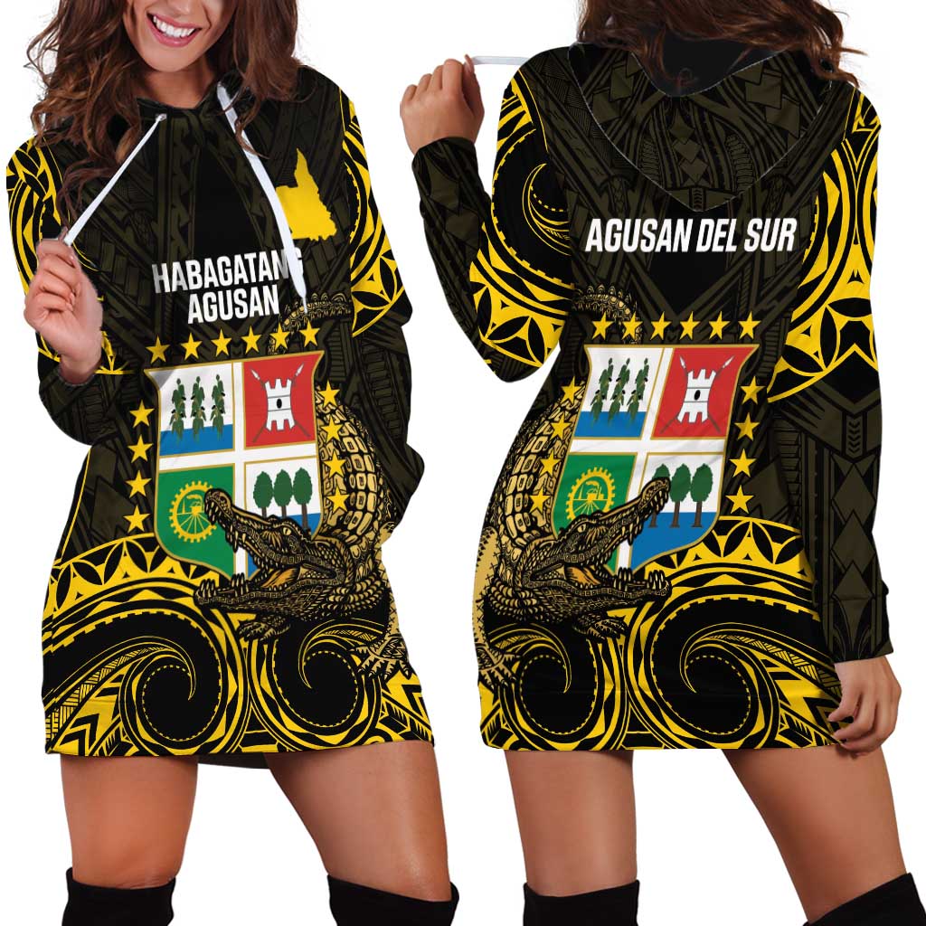 Agusan del Sur Philippines Hoodie Dress Habagatang Agusan Lolong LT14 - Polynesian Pride