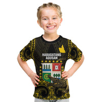 Agusan del Sur Philippines Kid T Shirt Habagatang Agusan Lolong LT14 Black - Polynesian Pride
