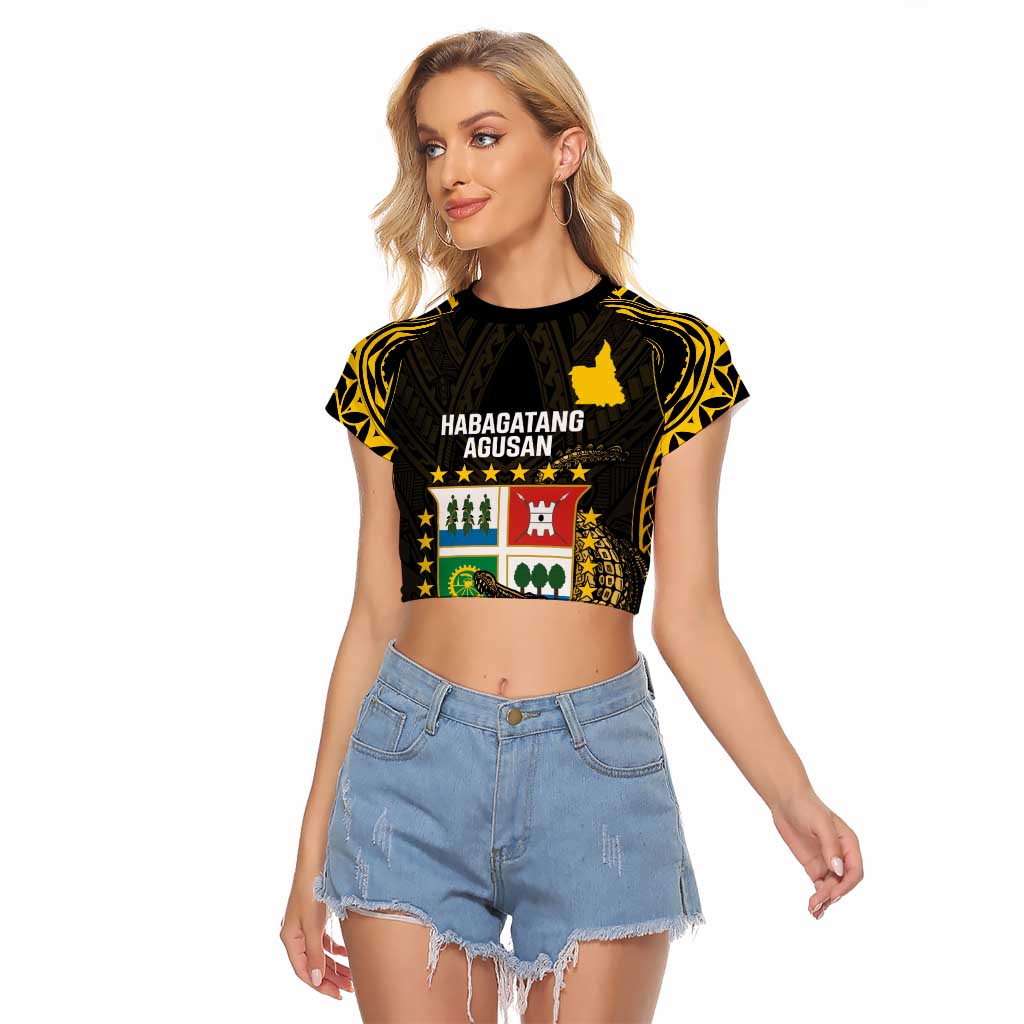 Agusan del Sur Philippines Raglan Cropped T Shirt Habagatang Agusan Lolong