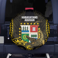 Agusan del Sur Philippines Spare Tire Cover Habagatang Agusan Lolong LT14 No hole Black - Polynesian Pride