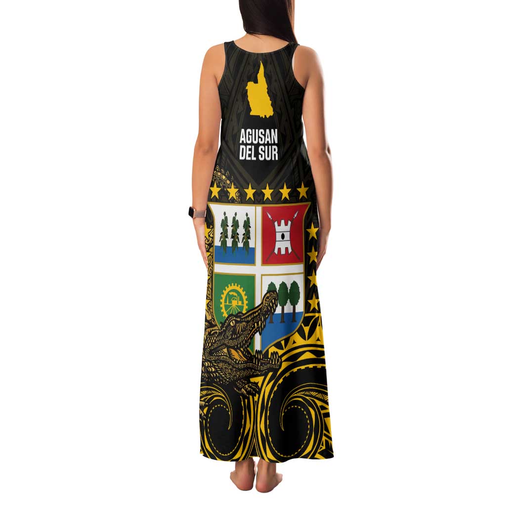 Agusan del Sur Philippines Tank Maxi Dress Habagatang Agusan Lolong LT14 - Polynesian Pride