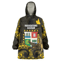Agusan del Sur Philippines Wearable Blanket Hoodie Habagatang Agusan Lolong LT14 One Size Black - Polynesian Pride