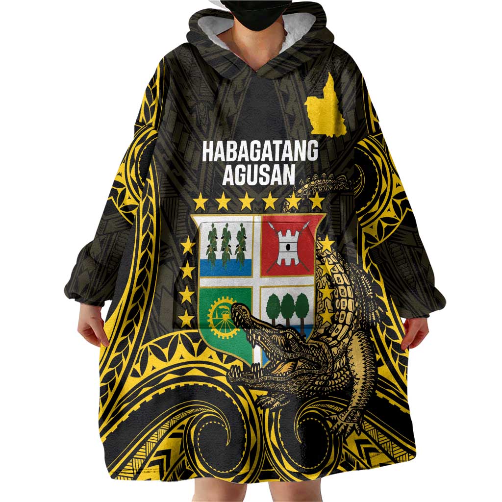 Agusan del Sur Philippines Wearable Blanket Hoodie Habagatang Agusan Lolong LT14 - Polynesian Pride
