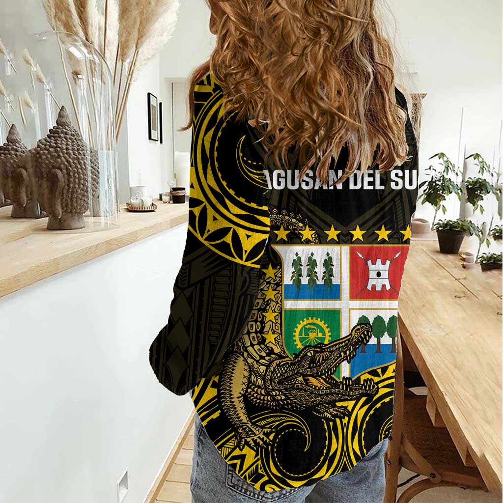 Agusan del Sur Philippines Women Casual Shirt Habagatang Agusan Lolong LT14 - Polynesian Pride