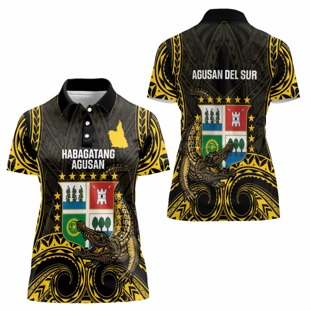 Agusan del Sur Philippines Women Polo Shirt Habagatang Agusan Lolong LT14 - Polynesian Pride