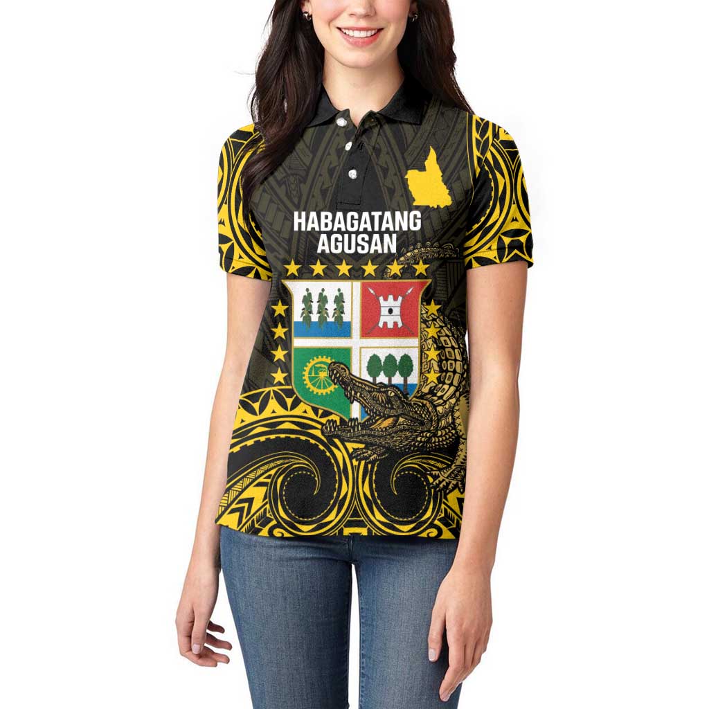 Agusan del Sur Philippines Women Polo Shirt Habagatang Agusan Lolong LT14 - Polynesian Pride