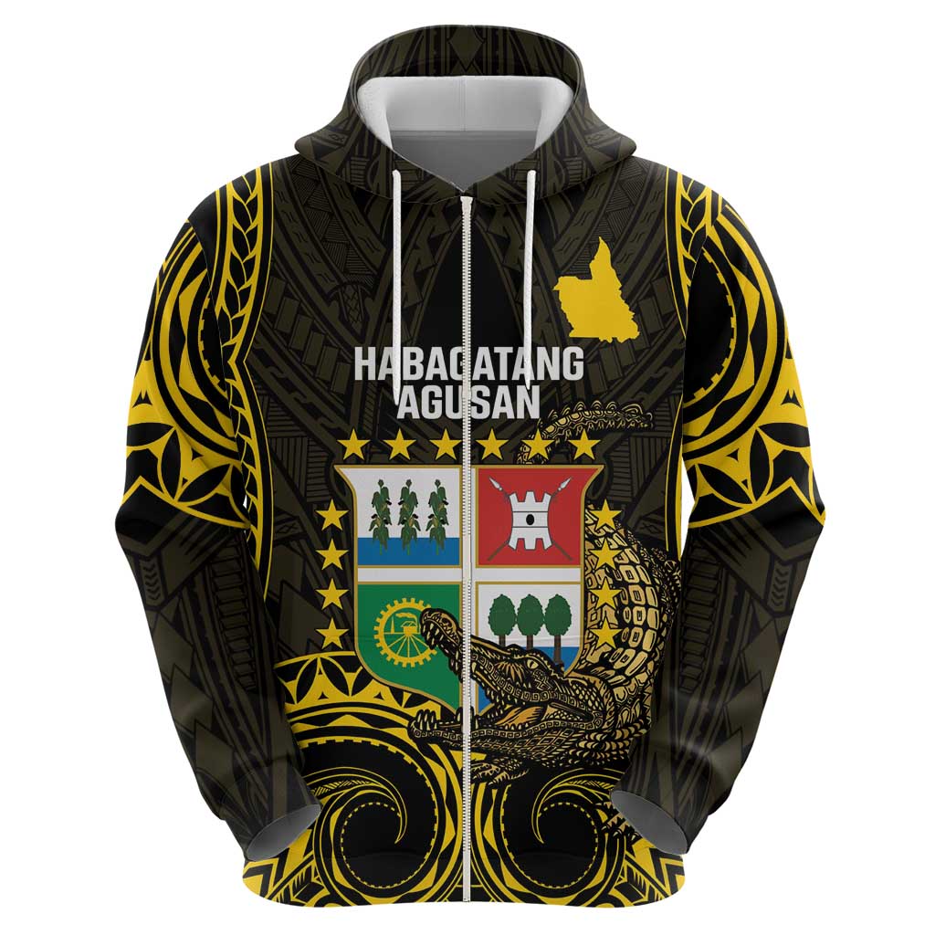 Agusan del Sur Philippines Zip Hoodie Habagatang Agusan Lolong