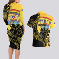 Quezon Province Couples Matching Long Sleeve Bodycon Dress and Hawaiian Shirt Cocolandia Philippines Turtle LT14 - Polynesian Pride