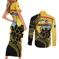 Quezon Province Couples Matching Short Sleeve Bodycon Dress and Long Sleeve Button Shirt Cocolandia Philippines Turtle LT14 - Polynesian Pride