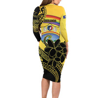 Quezon Province Family Matching Long Sleeve Bodycon Dress and Hawaiian Shirt Cocolandia Philippines Turtle LT14 - Polynesian Pride