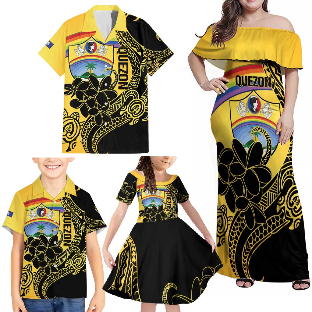 Quezon Province Family Matching Off Shoulder Maxi Dress and Hawaiian Shirt Cocolandia Philippines Turtle LT14 - Polynesian Pride