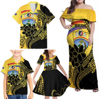 Quezon Province Family Matching Off Shoulder Maxi Dress and Hawaiian Shirt Cocolandia Philippines Turtle LT14 - Polynesian Pride