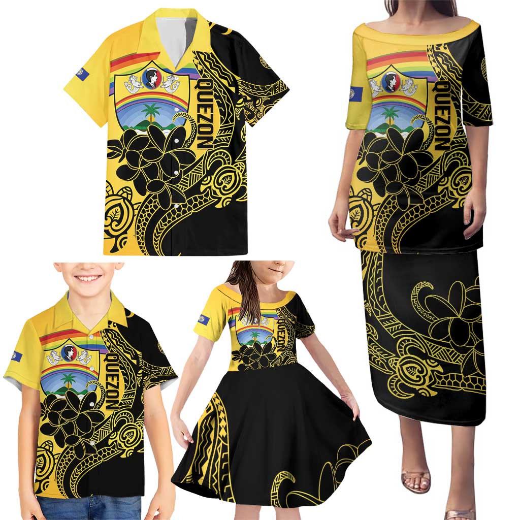 Quezon Province Family Matching Puletasi and Hawaiian Shirt Cocolandia Philippines Turtle LT14 - Polynesian Pride