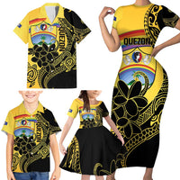 Quezon Province Family Matching Short Sleeve Bodycon Dress and Hawaiian Shirt Cocolandia Philippines Turtle LT14 - Polynesian Pride