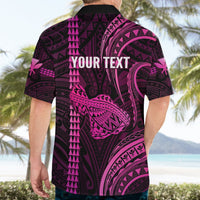 Personalised Hawaiian Islands Hawaiian Shirt Maui Map Pink Kanaka With Kakau LT14 - Polynesian Pride