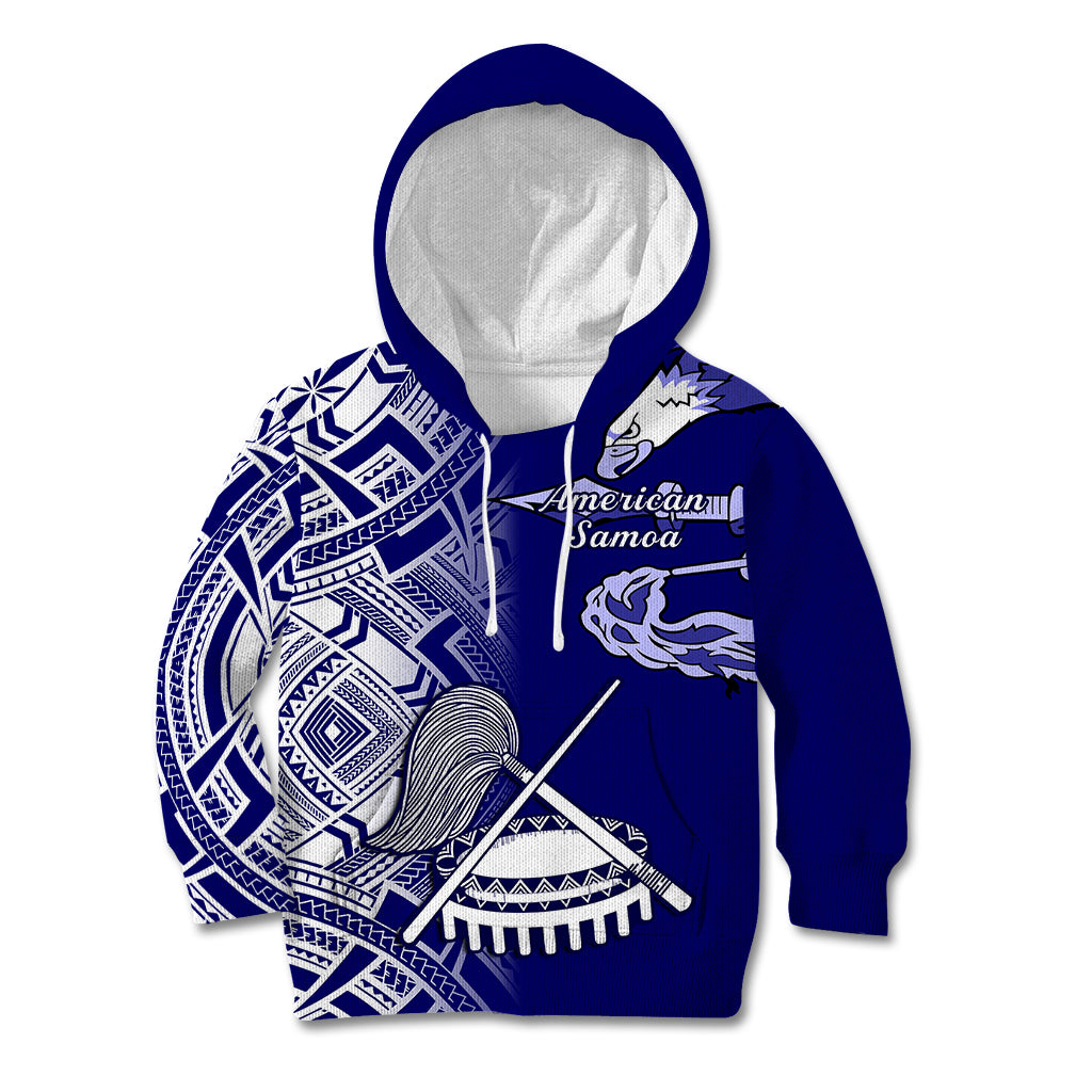Polynesian Pride American Samoa Kid Hoodie July 4 Independence Day LT14 Hoodie Blue - Polynesian Pride