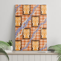 Aloha Hawaii Tiki Palaka Motifs Canvas Wall Art Honohono Lei Orange Elegant Vibes LT14 - Polynesian Pride