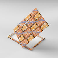 Aloha Hawaii Tiki Palaka Motifs Canvas Wall Art Honohono Lei Orange Elegant Vibes LT14 With Frame Orange - Polynesian Pride