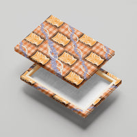 Aloha Hawaii Tiki Palaka Motifs Canvas Wall Art Honohono Lei Orange Elegant Vibes LT14 - Polynesian Pride