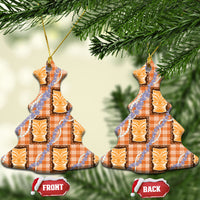 Aloha Hawaii Tiki Palaka Motifs Ceramic Ornament Honohono Lei Orange Elegant Vibes LT14 Christmas Tree Orange - Polynesian Pride