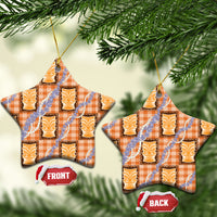 Aloha Hawaii Tiki Palaka Motifs Ceramic Ornament Honohono Lei Orange Elegant Vibes LT14 Star Orange - Polynesian Pride