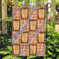 Aloha Hawaii Tiki Palaka Motifs Garden Flag Honohono Lei Orange Elegant Vibes LT14 Garden Flag Orange - Polynesian Pride