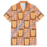 Aloha Hawaii Tiki Palaka Motifs Hawaiian Shirt Honohono Lei Orange Elegant Vibes LT14 Orange - Polynesian Pride