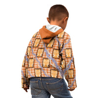 Aloha Hawaii Tiki Palaka Motifs Kid Hoodie Honohono Lei Orange Elegant Vibes LT14 - Polynesian Pride