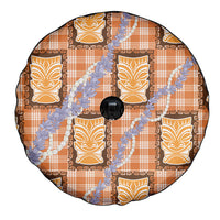 Aloha Hawaii Tiki Palaka Motifs Spare Tire Cover Honohono Lei Orange Elegant Vibes LT14 - Polynesian Pride