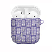 Aloha Hawaii Tiki Palaka Motifs AirPods Case Honohono Lei Purple Elegant Vibes LT14 Purple - Polynesian Pride